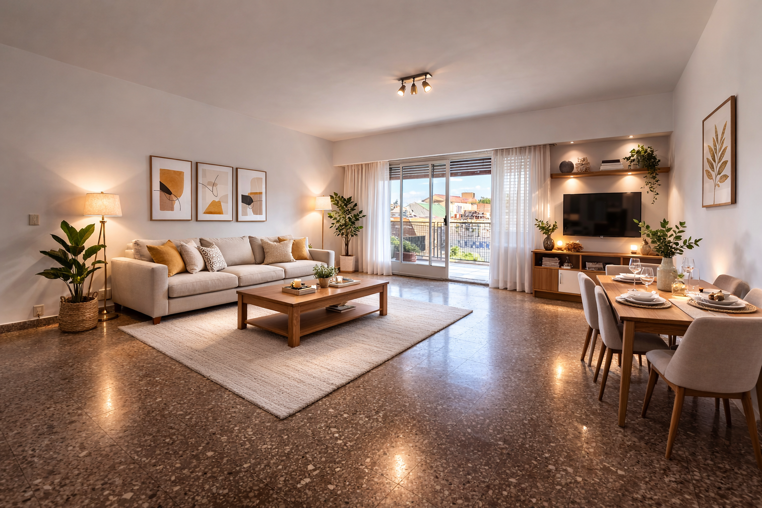 living comedor amoblado